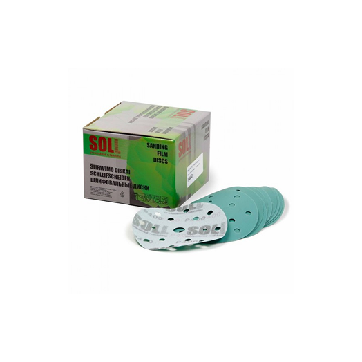 SOLL шлифовальные круги на пластиковой основе зеленые 15 отв. Р80-Р600