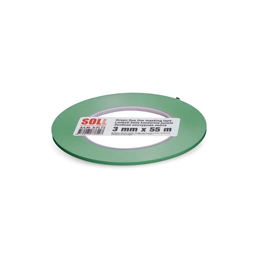 SOLL зелёная контурная лента 3 мм/6 мм/9 мм x 55 м