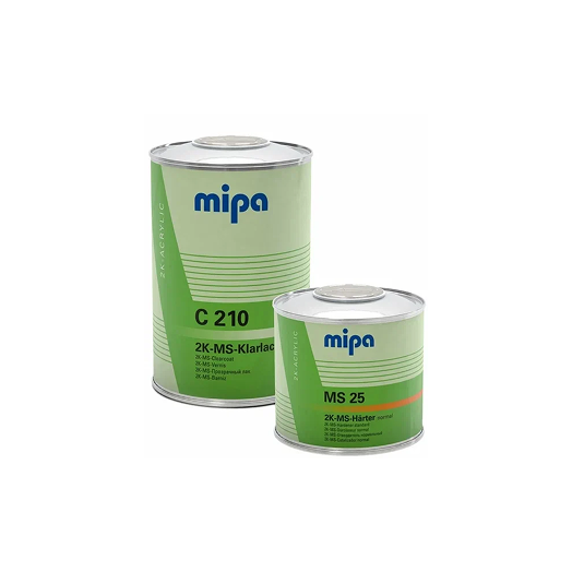 Лак акриловый Mipa 2K-MS-Klarlack C 210, 1 л + Отвердитель MS 25
